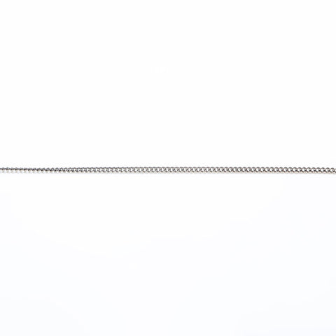 CHANEL COCO Mark Rhinestone 09V Necklace Silver WS9899