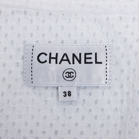 シャネル CHANEL Size:38 レース 長袖シャツ ホワイト WS9902