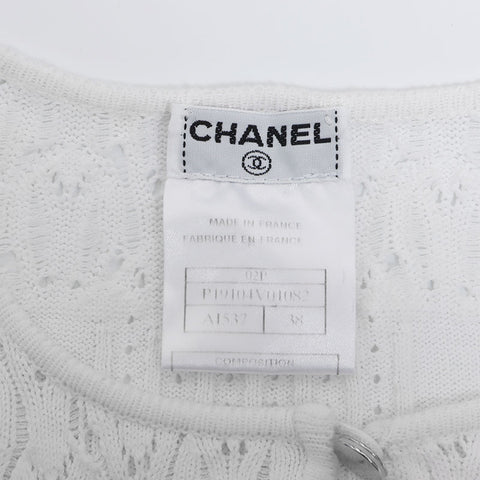 シャネル CHANEL Size:38 レース コットン 02P 半袖シャツ ホワイト WS9904