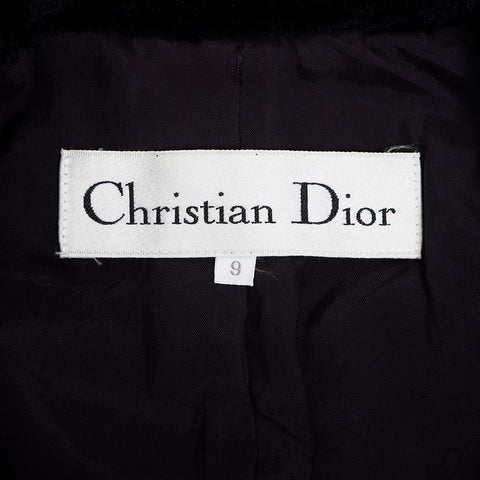 クリスチャンディオール Christian Dior キルティング コート Size:9 CDチャーム ジャケット ブラック WS9915