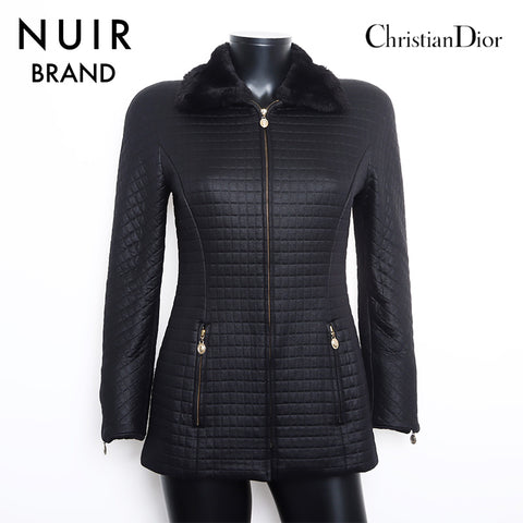 クリスチャンディオール Christian Dior キルティング コート Size:9 CDチャーム ジャケット ブラック WS9915