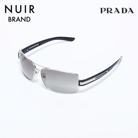 プラダ PRADA ブラック シルバーフレーム サングラス グレー WS9925