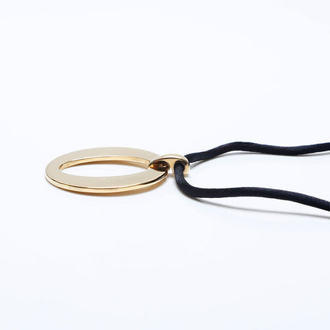 Christian Dior Round Vintage Pendant Collier Gold WS9965