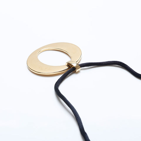 Christian Dior Round Vintage Pendant Collier Gold WS9965