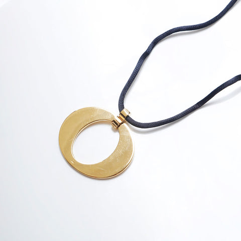 Christian Dior Round Vintage Pendant Collier Gold WS9965