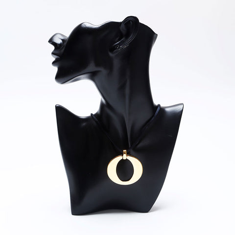 Christian Dior Round Vintage Pendant Collier Gold WS9965