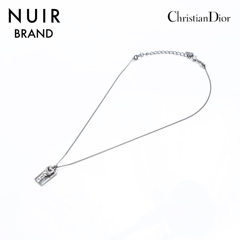 クリスチャンディオール Christian Dior ロゴプレート ハート ネックレス シルバー WS9966 – NUIR VINTAGE