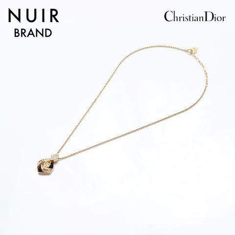 クリスチャンディオール Christian Dior ラインストーン CDロゴ ネックレス ゴールド WS9967 – NUIR VINTAGE