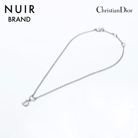 クリスチャンディオール Christian Dior ハート Dロゴ ネックレス シルバー WS9968