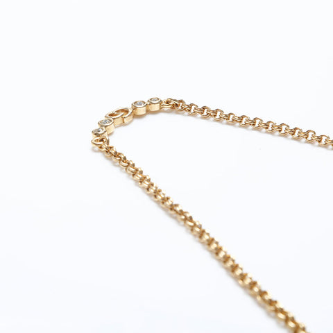 Christian Dior Vintage rhinestone CD logo Necklace gold WS9970