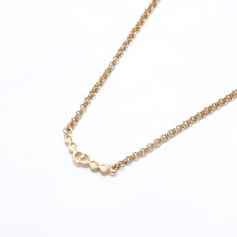 Christian Dior Vintage rhinestone CD logo Necklace gold WS9970