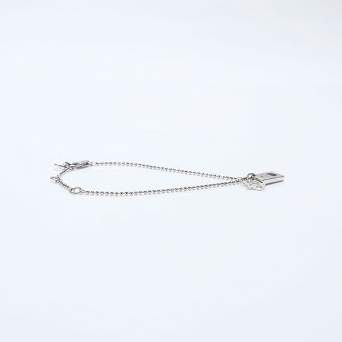 Christian Dior Logo heart bracelet Silver WS9974