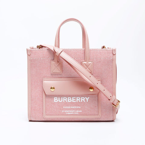 バーバリー BURBERRY Freya ミニ キャンバス 2way ショルダーバッグ ピンク WS9986