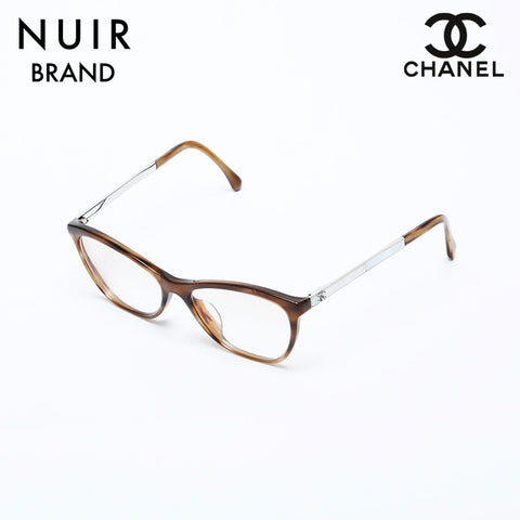 CHANEL COCO Mark sunglasses Brown WS9994