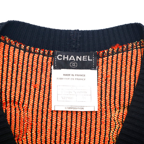 Chanel Chanel Logo Strick-Strickjagd-Top-Rock eingerichtet Multi-Color EIT1109