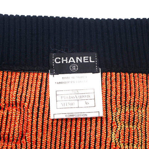 Chanel Chanel Logo Strick-Strickjagd-Top-Rock eingerichtet Multi-Color EIT1109