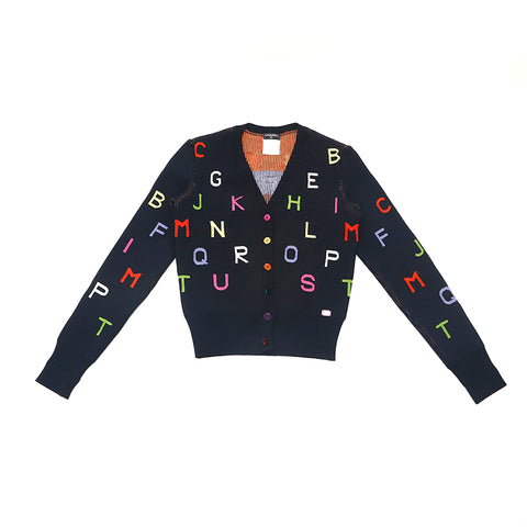 Chanel Chanel Logo Knit Cardigan Top Jirt Configure Multi-Color EIT1109