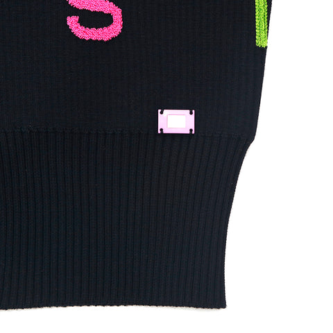Chanel Chanel Logo Strick-Strickjagd-Top-Rock eingerichtet Multi-Color EIT1109