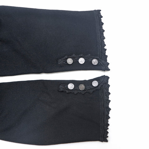 Chanel Coco Button Knit 06A Cardigan Black eit1127