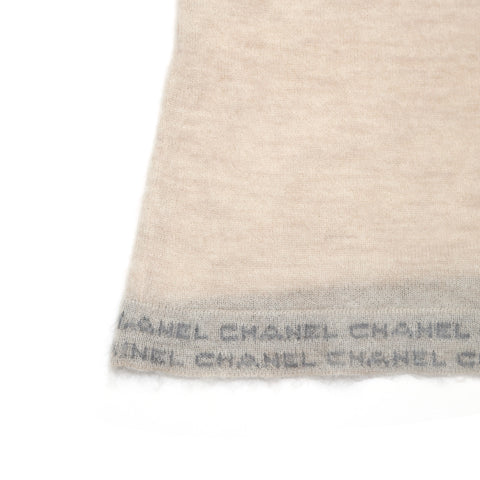 Chanel Cashmere Knit Camisole Cardigan 99c Ensemble vintage beige EIT1128