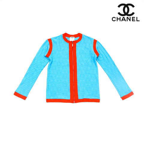 香奈儿可可马克体育系列jacquard terry cross cross offigan blue x橙色EIT1138