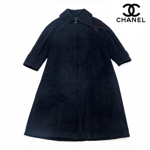 シャネル CHANEL ココボタン カシミヤ 99A  コート ブラック eit1241