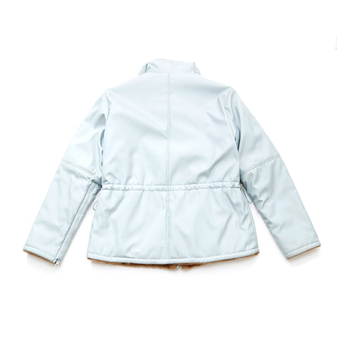 Chanel Sports Line Boa Jacket Coco Mark Blouson Polyester Blue eit1305
