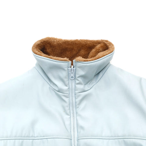 Chanel Sports Line Boa Jacket Coco Mark Blouson Polyester Blue eit1305