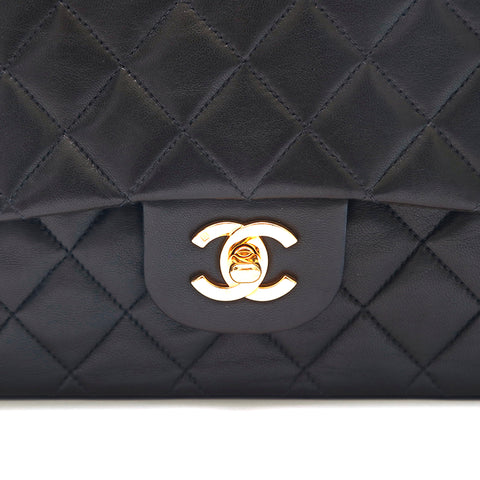 シャネル CHANEL マトラッセ ダブルフラップ ショルダーバッグ ブラック eit1312