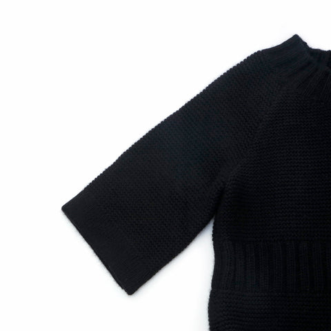 Chanel Kurzarm Kleid Wolle schwarz EIT1431