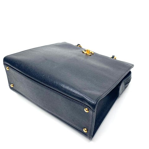 Chanel Caviar Skin Chain Handbag Black eit1875