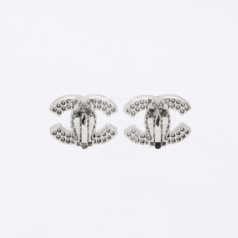 CHANEL COCO Mark punching 2003 Earring Silver WS12304
