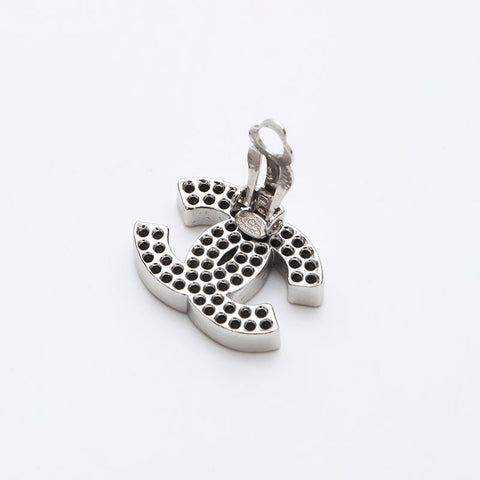 CHANEL COCO Mark punching 2003 Earring Silver WS12304
