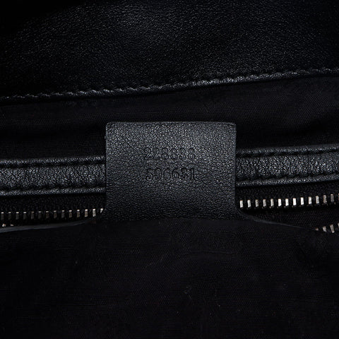 美品 グッチ GUCCI ギャラクシーライン レザー 2way ボストンバッグ ブラック WS13015