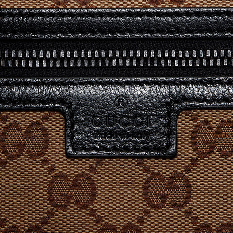グッチ GUCCI ドローストリング レザー GGキャンバス マーモント トートバッグ ブラック WS13016