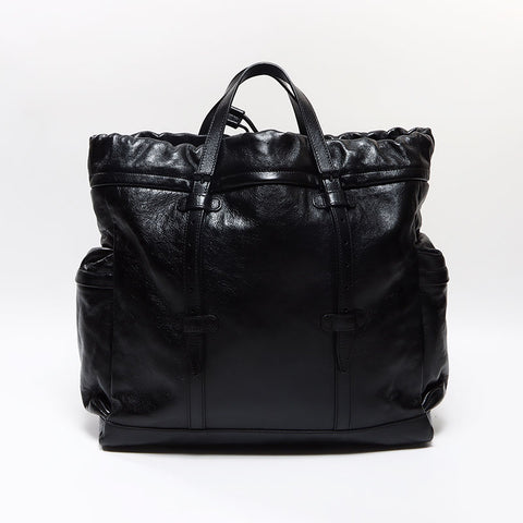グッチ GUCCI ドローストリング レザー GGキャンバス マーモント トートバッグ ブラック WS13016