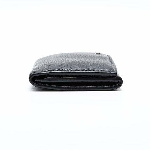 GUCCI Leather logo business card holder Card Case black WS22174