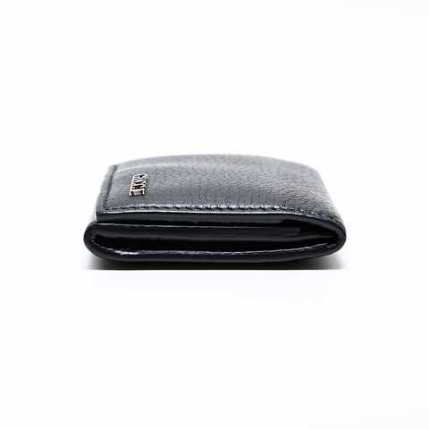 GUCCI Leather logo business card holder Card Case black WS22174