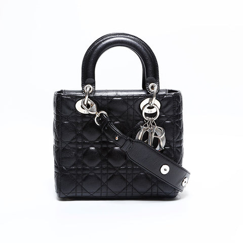Christian Dior Small 2way Lady Handbag black WS22501