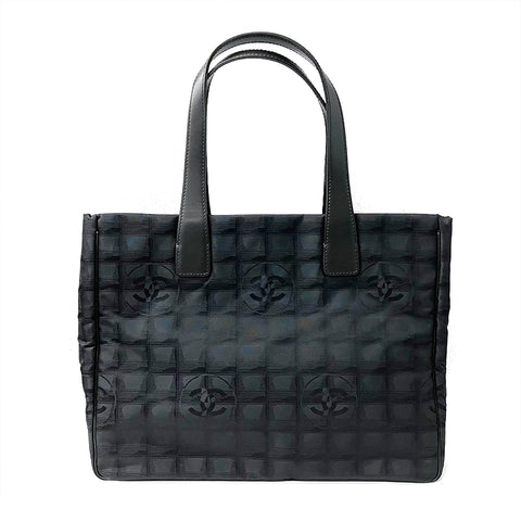 Chanel New Travel Line Nylon Leather Tote Bag Black WS2941 – NUIR VINTAGE