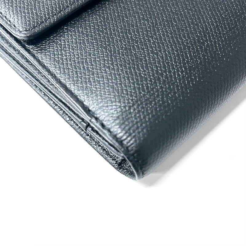シャネル CHANEL ココボタン レザー ロングウォレット シンプル