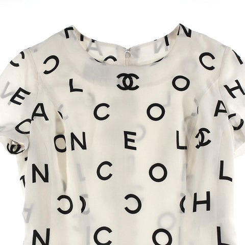 Chanel CHANEL Coco Mark Logo One Piece White EIT0627P4040