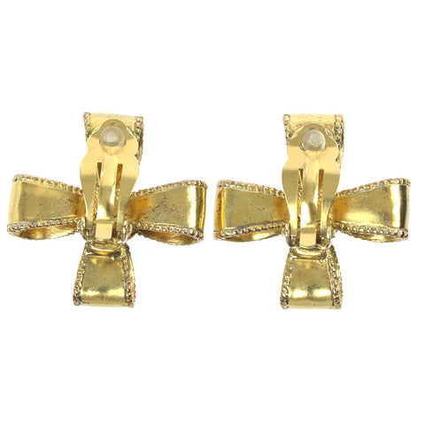 Chanel CHANEL Coco Mark Ribonon Ross Earring 97A Gold P5199 – NUIR 