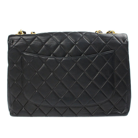 Chanel Chanel Decamatrasse Coco Mark Chain Sac à bandoulière 4e cuir noir P5856