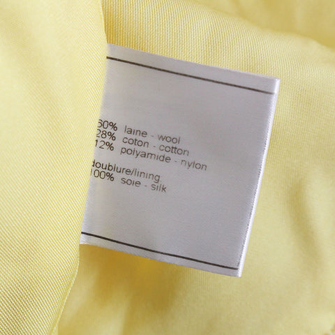 Chanel chanel coco bouton veste en tweed 98c jaune p6100
