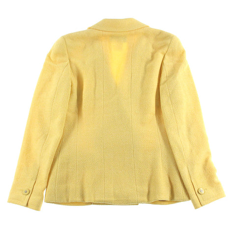 Chanel CHANEL Coco Button Tweed Jacket 98C Yellow P6100