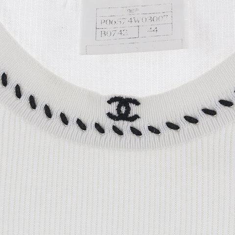 Chanel CHANEL Rib Knit Short Sleeve Cut Saw Short Sleeve T -shirt Coco –  NUIR VINTAGE
