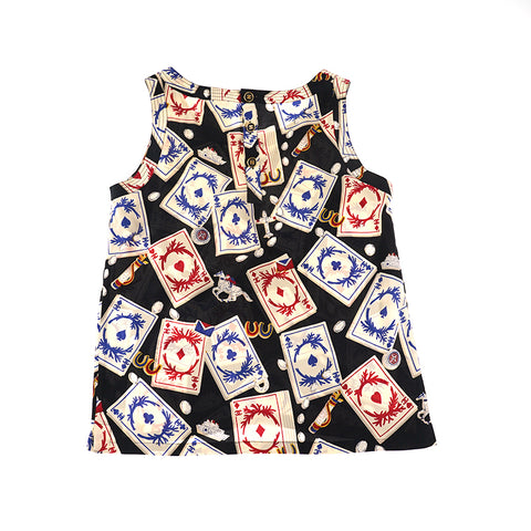 Chanel CHANEL Total Pattern Coco Button Tank Top Black P9718 – NUIR VINTAGE