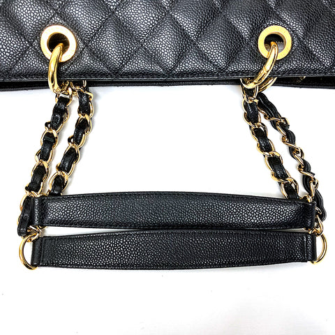 Chanel Chanel Matelasse -Kettenketten -Tasche Umhängetasche Kaviar Haut Schwarz WS1705