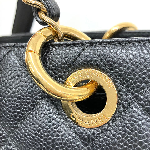 シャネル CHANEL マトラッセ チェーントートバッグ ショルダーバッグ キャビアスキン ブラック WS1705